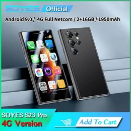 Soyes Original S23 Pro Mini Smartphones 4G Network 2GB+16 GB Android 9.0 Google Play Play Phone Dual SIM Cards Standby 3,0 polegadas Bateria de 1950mAh Telefone móvel pequeno