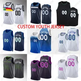 2024 Youth Jersey 5 Anthony Edwards Rudy Gobert Karl-Anthony Towns 농구 저지 나즈 리드 팀버 졸드 Dangelo Russell Wendell Moore Jr. Jaden McDaniels