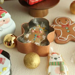 Geschenkverpackung 2024 Frohe Weihnachten Iron Candy Cookies Boxen Dekorationen für Heimjahr Weihnachten Geschenke Box Ornamente