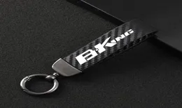 Keechhains Fashion Motorcycle Carbon Fibre in pelle di portachia porta Keychain per Suzuki Bking 2007 2008 2009 2010 2012 2012 2012 2013 2013611347