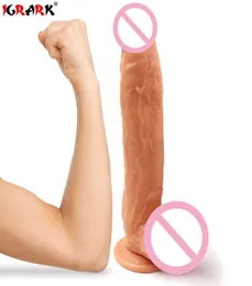 IGRARK Super Long Big Dildo enorme 118 polegadas 30cm Dildo anal brinquedos sexuais para mulheres pênis pênis realistas gigantes vibração Dildos 210407216058