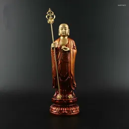 Dekorativa figurer 8 "Kinesiska tangseng jizo ksitigarbha bodhisattva munk buddha harts staty