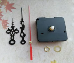 Ganzes 50pcs Sweep Quartz Taktbewegungs -Kit Spindle Mechanismus Welle 12 mm mit Metall schwarzer Uhr Hands5089658