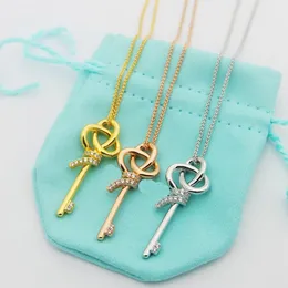 Necklace brand designer necklace luxury Necklaces Solid Colour Letter keys design Necklace higher quality diamond Jewelry Christmas gift 7 colours very good