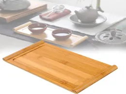 Tee -Tablett Snack Teller Futtertisch Natur Bambushalter Rechteck Dessertbrett einfach saubere haltbare Haushaltsbedarf8599240