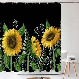 Shower Curtains Color Flowers Plants Curtain Bathroom Waterproof Polyester Large Size 240X180 3D Printing Bath