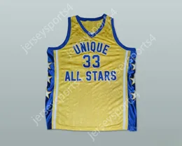 Custom Nay Mens 청소년/어린이 David Skywalker Thompson 33 독특한 All Stars Yellow Basketball Jersey 최고 스티치 S-6XL