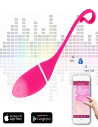 Inteligentna aplikacja Realov Wibratory Wibrujące wibratory wibrująca piłka Bluetooth Control GSPORT CLITORIS Stymulator Sex Toy dla kobiety Q032576360