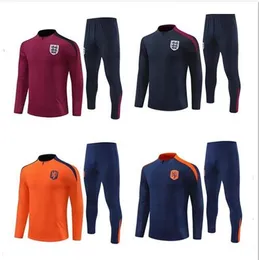 23 24 Inglaterra Treinamento de futebol da Inglaterra Treinamento de futebol Kane Sterling Ziyech Mount Foden Saka 24/25 CFC Arsen Treinamento Men Men Kids National Football Sets Uniform