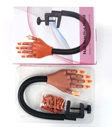 Equipamento de prática de arte da unha com 100pcs unhas falsas Treinamento flexível de manicure PROTHETICA MANUTICA MAIS FALSO Hand7918548