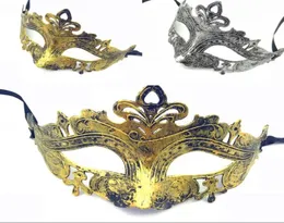 Mardi Gras Gladyatör Masquerade Vintage Goldensilver Maske Gümüş Karnaval Cadılar Bayramı Yarım Yüz MAS9569107 için Retro Greco Roman Erkek Maskesi