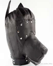 Ultimate Leather Dog Hood Leather Head Head Cabhar Master Slave Role Play Muzzle Bondage SM Set3619426