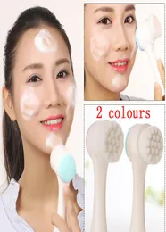 Professional Brush Tool Twosided Silicone Wash Face Brush Facial Pore Cleanser Body Cleaning Skin Massager Beauty SPA Facial Care3415487