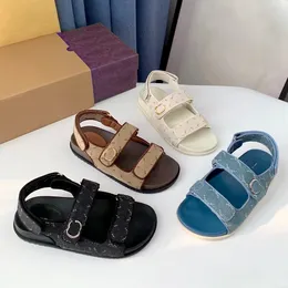 SAC Luxe Blue Brown Emelcodery Bool Designer Sandal Slise Slipper для женщин Loafer Man Summer Beach Gladiator Sandale Denim Luxury Sliders Mule Outdoor Sport обувь