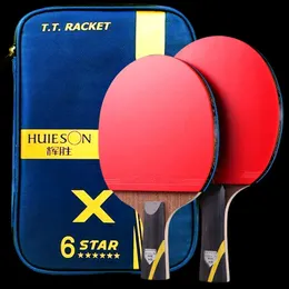 Huieson 56 -Star Tunis Racket Rakiet Ofensywna Ping Ping Ping z torbą pokrywową 240422