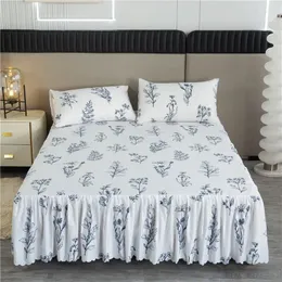 Bed Skirt Soft Printed Cover Ruffles Sheet With Elastic Band Home Mattress Protector Falda De Cama (No Pillowcase)