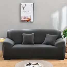 Stuhlabdeckungen JBTP Festes Farbsofa für Wohnzimmer elastische Abdeckung Ecke Couch Slipcover Protector 1/2/3/4 Sitzer