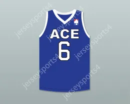 CUSTOM NAY Mens Youth/Kids TARZANN 6 ACE FAMILY CHARITY BLUE BASKETBALL JERSEY TOP Stitched S-6XL