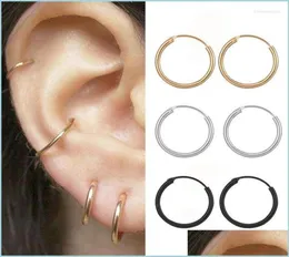 Hoop Huggie Hoop Earrings Circle Metal for Femme Brinco Fememetric Jewolly Gold Earing Trendy Small Chakrabead9330659