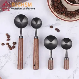 Coffee Scoops 1Pcs Walnut Wooden Measuring Spoon Scoop Beans Bar Kitchen Home Baking Tool Cup Tools For