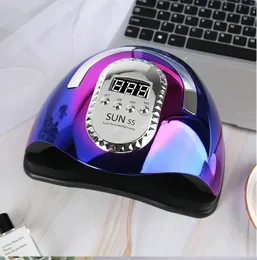 Max UV LED -nagellampa för manikyrgelpolsk torkmaskin med stor LCD -touch 66LEDS SMART NAILER SUN S5 240510