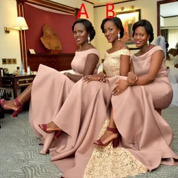 Вестидо Мадринья Африканская розовая русалка платья Бридимаид давно от плечевого платья по выпускному выпускному выпускному выпускному выпускному
