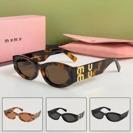 Miui Designer Sunglasses for Woman Oval Frame Mirror Mui Mui SunglassesデザイナーサングラスSMU 11W