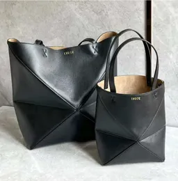 Weekend Puzzle Fold Totent Designer Bucket Shopper Bag Luxus Handtasche echte Leder Hobo Schulter Frauen 2 Größen Cross Body Lady Pochette Clutch Mode
