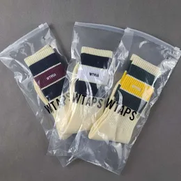 Men's Socks Japanese Wtaps Nishiyama Toru Wtvua Embroidered Letter Contrast Towel Bottom Sports Socks Workwear Socks Cityboy Szj4