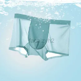 Underpants 5 Pack Mens Boxer Briefs Underwear 120s Ice Silk Traceless Man 속옷 남성 통기성 대형 광장 코너 반바지 여름 얇은 스타일