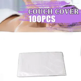Chair Covers 100Pcs Disposable Plastic Couch Cover Bedspread SPA Massage Treatment Table Sheets Transparent Beauty Bed Durable