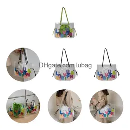 Shopping Bags Shop Luxury Designer Exhibition Canvas Bag Womens Large Capacity Ins Style Extremely Simple Shoder Fashion Tote Drop Del Otxzm