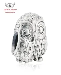 Memnon Jewelry 2016 Autunno Nuovo affascinante Famiglia Owl Family Fit Braccialetti fai da te 925 perle di animali in argento sterling per la produzione di gioielli BE3999032432