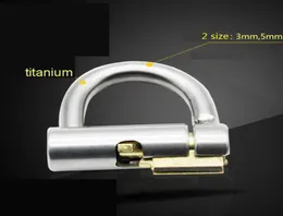 2017 Titanium D-Ring PA Lock Eichel Piercing männliche Geräte Penis-Kabelbaum-Zurückhaltung BDSM PA PA-Punktionsklave-Werkzeuge Sex Toy3719017