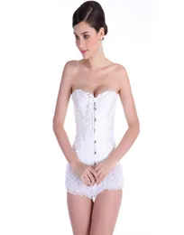 Bridal Women039s Korse Üst Dantel Trim Bel Karın Budiers Korsetleri artı gotik seksi iç çamaşırı korse steampunk aşırı vücut 9049788