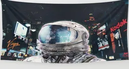 スペース宇宙飛行士タペストリーウォールハンギングアートバナーフラグベッドルーム寮の背景装飾レトロスペースマンプリントキャンバスbeac9001555