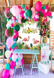 Party -Dekoration Sommer Pink Flamingo Decor Ballon Banner Tropical Hawaiian Birthday Supplies Luau Aloha8018917