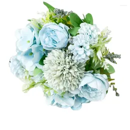Flores decorativas buquê simulado de peônias bordadas bolas bordadas segurando buquês Bouquets Wedding Pograph Props Decoration Home