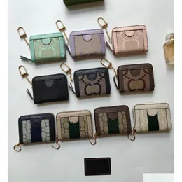Coin Purses Designer 2023 Wallets Men Women Clutch Highs Quality Ophi Zipper Ladies Chiave Card Holder Double Bag Style726503 Drop D Dh5L7