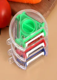 Rotatable 3in1 Tomatenkartoffel -Apfel -Schälere Gemüsewerkzeuge Gurke Slicer Küche Gadget Accessoires2476916