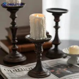 Świecane uchwyty zabytkowe retro wysoki świecznik europejski uchwyt na żywicę europejską ozdoby dekoracyjne ozdoby domowe el stół