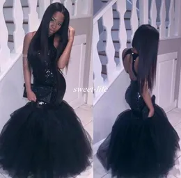 Blask Black Girls Mermaid African Prom Sukienki 2020 Calter Scyk Ceile Tiulle Sexy Corset Formal Dress