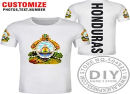 Maglietta Honduras Maglietta fai -da -te Flag di Tshirt Nation Flags Hn Country Print Po Pot Honduran Abbigliamento spagnolo X06024688490