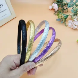 Neue glänzende Metallfarben -Farbbandabdeckung süße süße Liebe Stirnband Haarbänder für Kindermädchen Klemme Haare Accessorie Kopfbedeckung