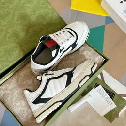 Italien mode män re-web sneakers skor kalvskinn läder låg topp casual promenad daglig slitage festklänning skateboard shox eu38-46 orignal låd