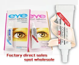 Novo adesivo cílios falsos cílios de olho de olho maquiagem de cola clara Ferramentas de maquiagem à prova d'água preta branca 7g 2 cores2436545