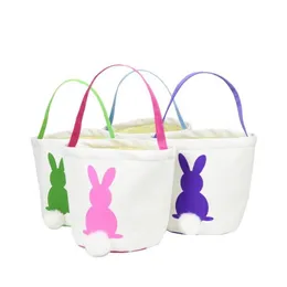 Handbags 4 Colors New Easter Rabbit Basket Bunny Bags Printed Canvas Tote Bag Egg Candies Baskets Drop Delivery Baby Kids Maternity Ac Ot62E