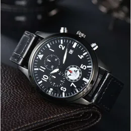 AAA Jakość Iwcity Watch Mężczyzn Watch Luksusowe męskie zegarki Pilot Watches Auto Mechanical Uhren Super Luminous Data Watchmen skórzany pasek Montre Luxe CDP es Men A76