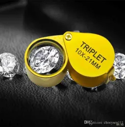 Mini 302010x21mm Lups Schmuck Diamant Lupe Vergrößerung Glas geniale tragbare Lupe -Vergrößerung Silber Farbe mit Einzelhandel 2534584