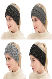 2018 dzianinowe opaska na głowę kobiety Winter Sport Head Opaska do włosów Turban Band Band Ear Wrzeszczanie czapki na głowę 3269464